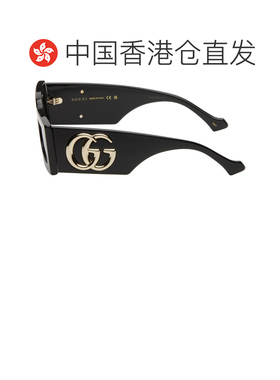 1h可退 香港直邮Gucci 古驰 女士 黑色太阳镜 GG1425S black黑色