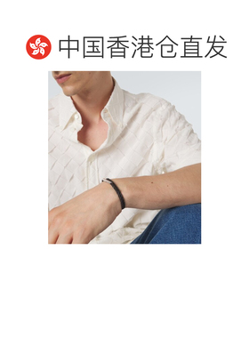 香港直邮Bottega Veneta 葆蝶家 男士 皮革纯银手链配饰