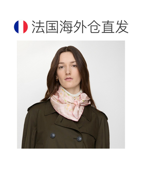 自营欧洲直邮Burberry博柏利 Garden Party玫瑰粉丝质方巾男女同