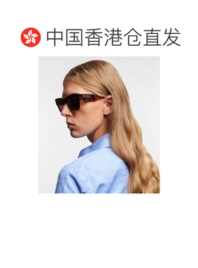 1h可退 香港直邮Gucci 古驰 女士 Lettering 方框太阳眼镜