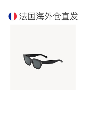 自营欧洲直邮YSL圣罗兰 SL 826女士黑色醋酸纤维几何款猫眼太阳镜