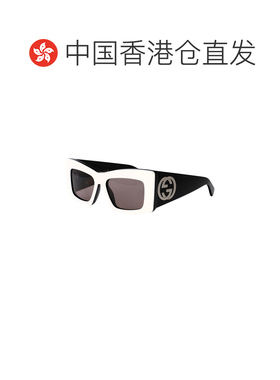 香港直邮GUCCI 女士太阳镜 GG1842S006 SS2026 白色 几何框太阳镜