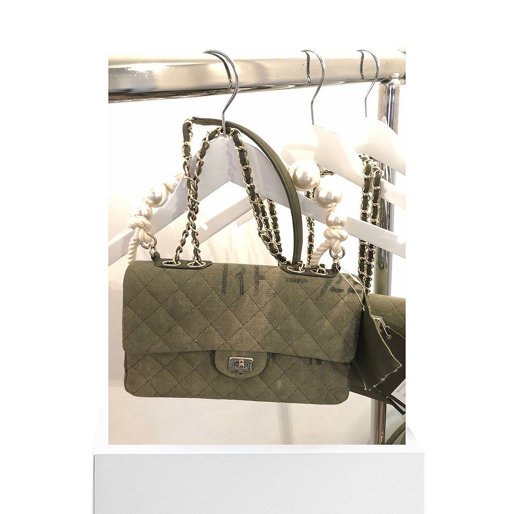 香港直邮军chanel cf珍珠包布 天猫国际探物欧洲女士包袋