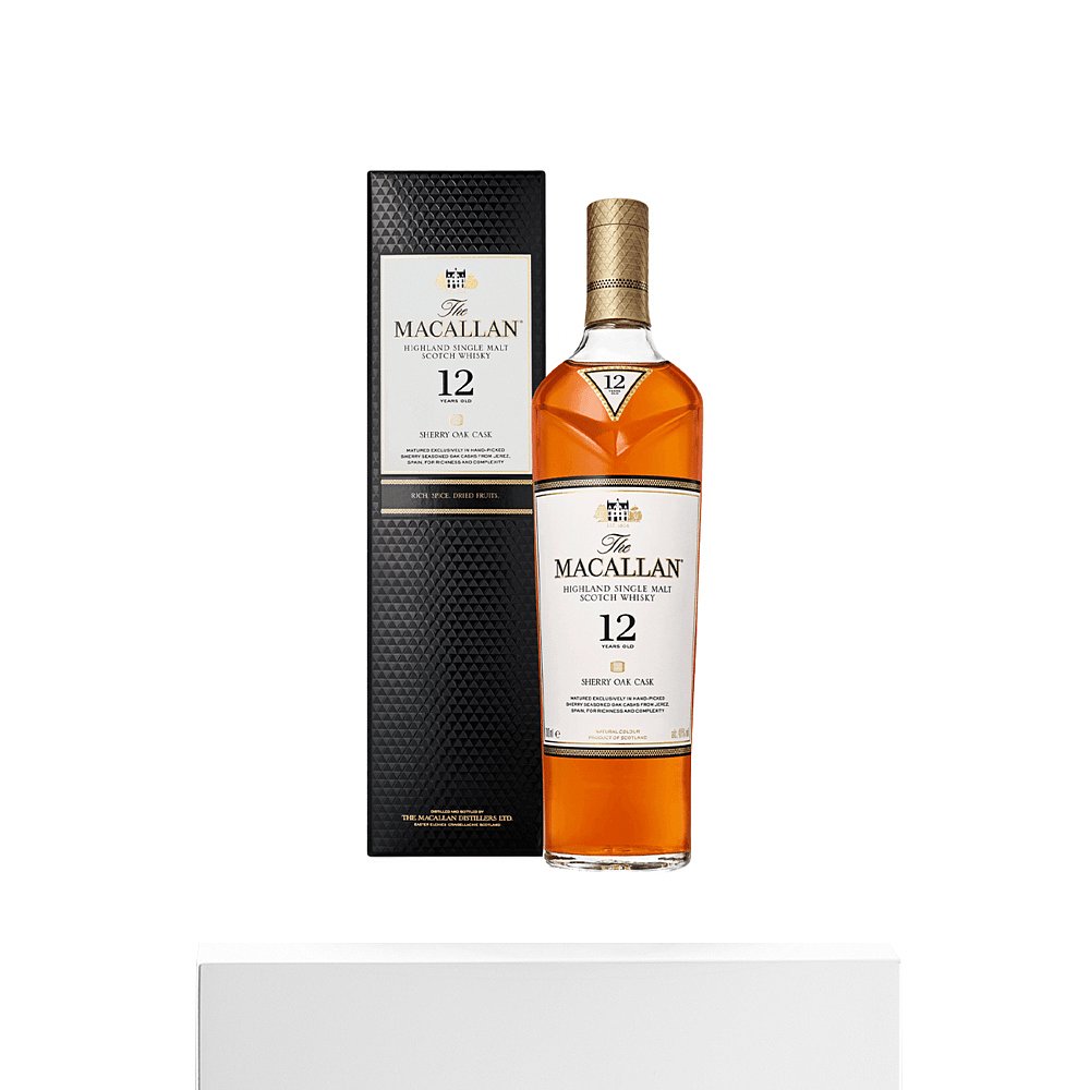 欧洲直邮MACALLAN麦卡伦12年雪莉桶单一麦芽威士忌700ml进口洋酒-图1