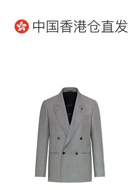 香港直邮Lardini 男士 微点双排扣精裁西装外套 IT6906EITAT61571