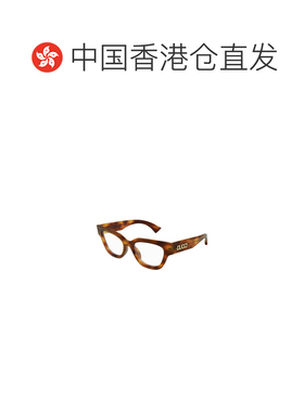 香港直邮GUCCI 女士眼镜 GG1837O002 SS2026 古驰 棕色几何平光镜