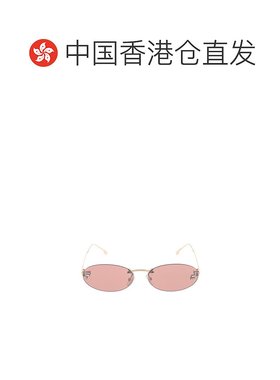 1h可退 香港直邮Fendi 芬迪 女士 Eyewear 橢圓形鏡框太陽眼鏡 FE