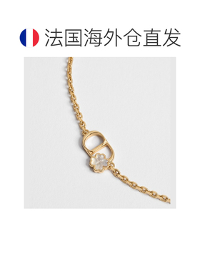 自营欧洲直邮Dior迪奥 CD Garden女士金色金属珍珠手链