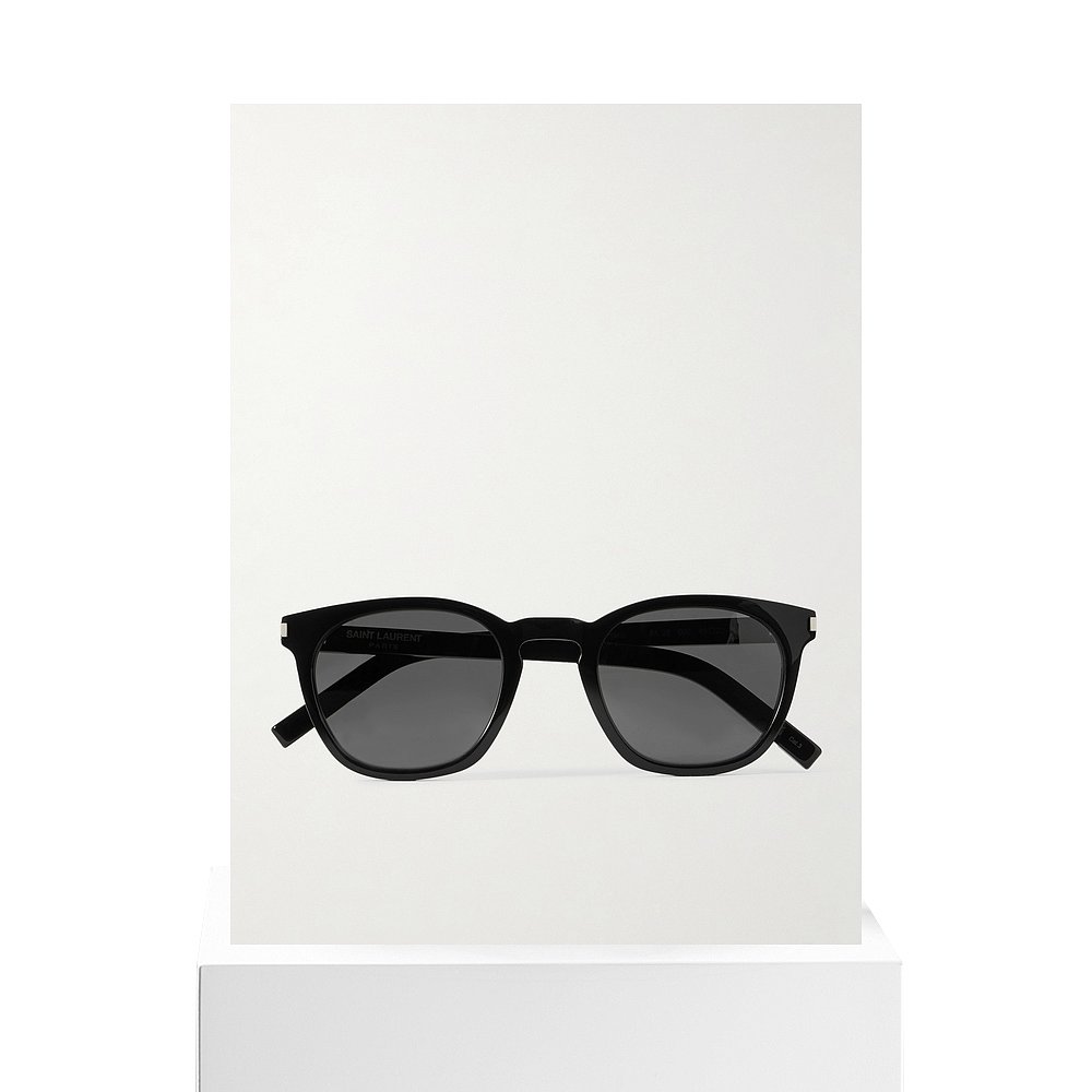 1h可退 香港直邮Saint Laurent 圣罗兰 男士 SL 28 D形框醋纤太阳 - 图3