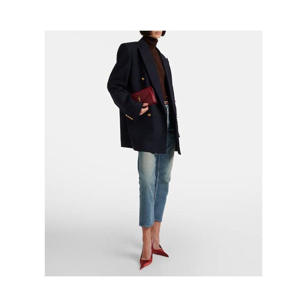 1h可退 香港直邮Saint Laurent 圣罗兰 女士 '90s 短款修身牛仔裤,淘宝优惠券,粉丝福利购,淘宝优惠卷