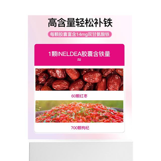 Europe direct mail France Ineldea iron supplement capsules 30 ແຄບຊູນ / ກ່ອງຂອງວິຕາມິນ