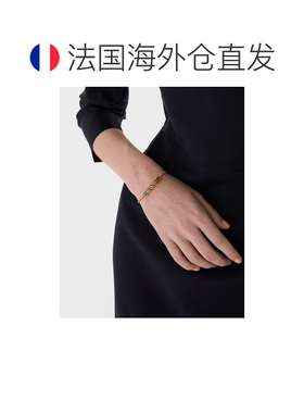 自营欧洲直邮PRADA普拉达 女士金色/黑色珐琅金属手链