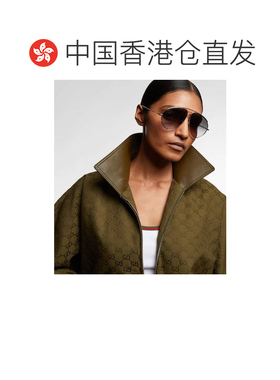 1h可退 香港直邮Gucci 古驰 女士 大号飞行员太阳眼镜