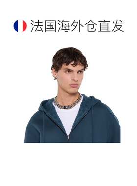 自营欧洲直邮GUCCI古驰 Interlocking男士钯色黄铜黑色珐琅链条项
