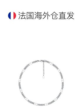 欧洲直邮DIOR/迪奥 CD ICON系列 女士银色饰面黄铜CD标志细款项链