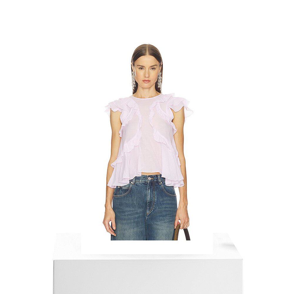 1h可退 香港直邮ISABEL MARANT 女士 Nalou 上衣 HT0828FAB3J04E - 图3