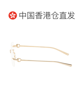 1h可退 香港直邮Gucci 古驰 男士 金色 Horsebit Top Bar 眼镜 GG