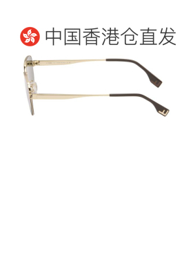 1h可退 香港直邮Fendi 芬迪 男士 金色 Sky 太阳镜 FE40196U5432N