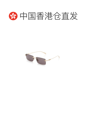 1h可退 香港直邮Gucci 古驰 女士 方形框金属太阳眼镜 grey灰色