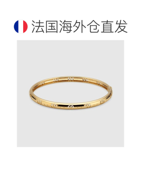 自营欧洲直邮Gucci古驰女士18k 黄金18k GG图案图标手链手镯礼物