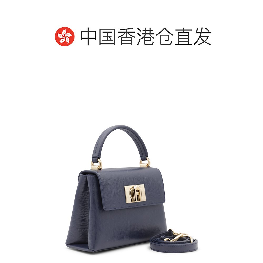 香港直邮FURLA 芙拉 女士 BLUE LEATHER 1927 MINI SHOULDER BAG - 图1