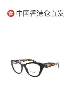 1h可退 香港直邮Prada 普拉达 女士 黑色徽标平光镜 19WVVISTA1