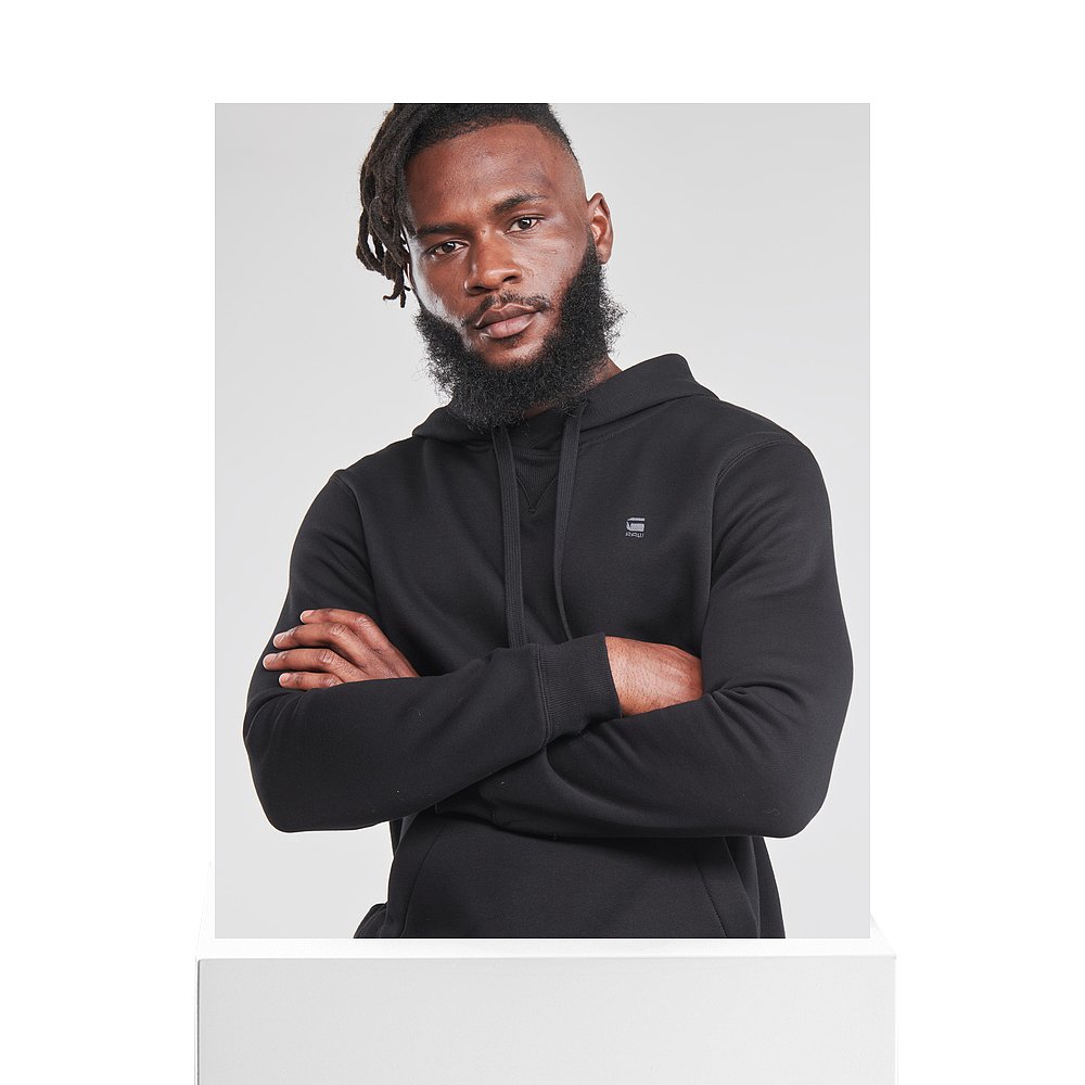 欧洲直邮G-Star Raw 男士 PREMIUM BASIC HOODED SWEATE 卫衣 黑 - 图3