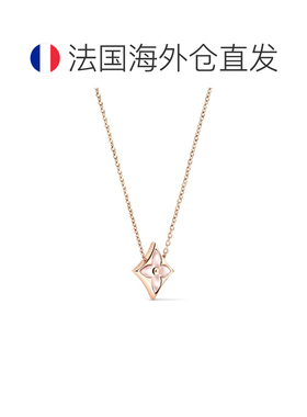 自营欧洲直邮LV路易威登 Color Blossom女士金色玫瑰金花朵图案项