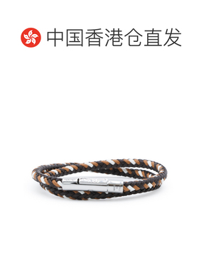 1h可退 香港直邮TOD'S 托德斯 男士 咖啡色棕色白色皮革手链 XEMB
