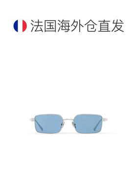 自营1h可退 欧洲直邮LV路易威登 男士蓝色金属方形太阳镜