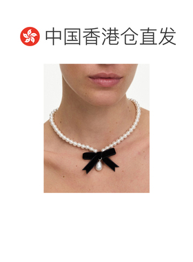 Self-Portrait 蝴蝶结珍珠项链 AW26606N