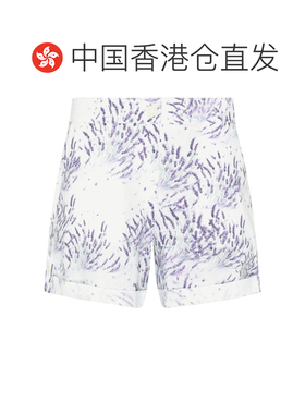 香港直邮Vilebrequin 女士 Women’s 亚麻淡紫色印花短裤 LEEEU23