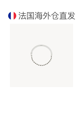 自营欧洲直邮YSL圣罗兰 男士亮银色纯银开口式链式手镯