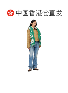 香港直邮Burberry 巴宝莉 女士 绿色 EKD 围巾 81【付后1h可退】
