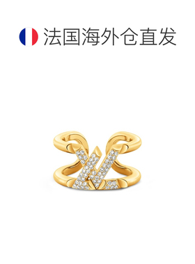 自营欧洲直邮LV路易威登 Volt金色黄金logo标识戒指男女通用配饰