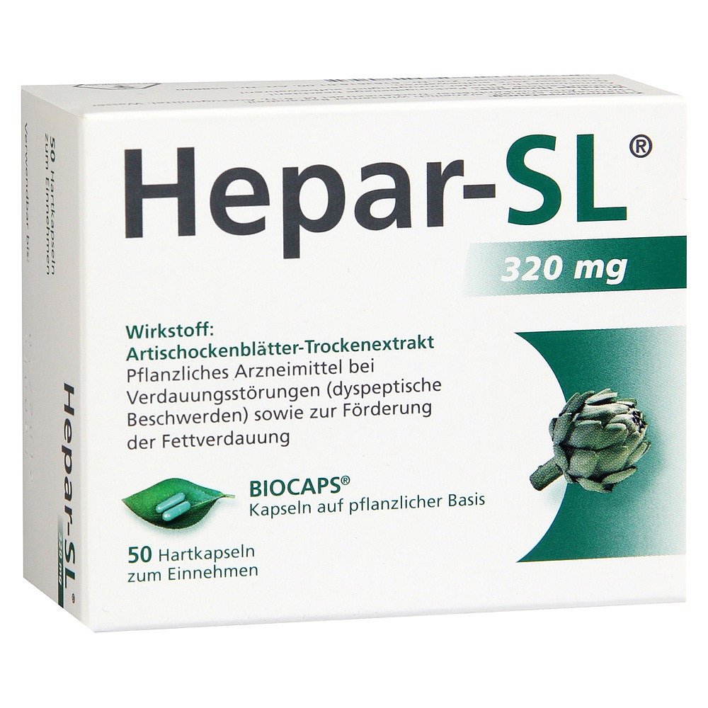 欧洲直邮德国药房Hepar-SL皇家洋蓟护肝片50粒脂肪肝促分解320mg-图2