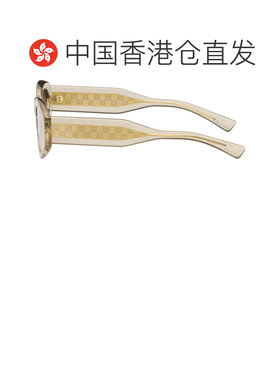香港直邮Gucci 古驰 女士 黄色 Monogram Wirecore 太阳镜 GG2065