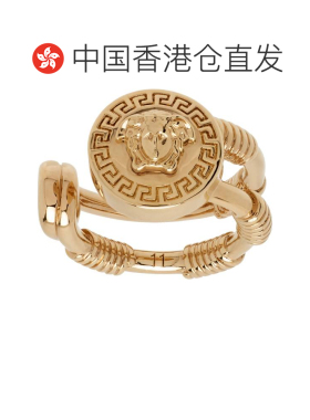 1h可退 香港直邮versace 范思哲 男士 Safety Pin 戒指 DG579311A