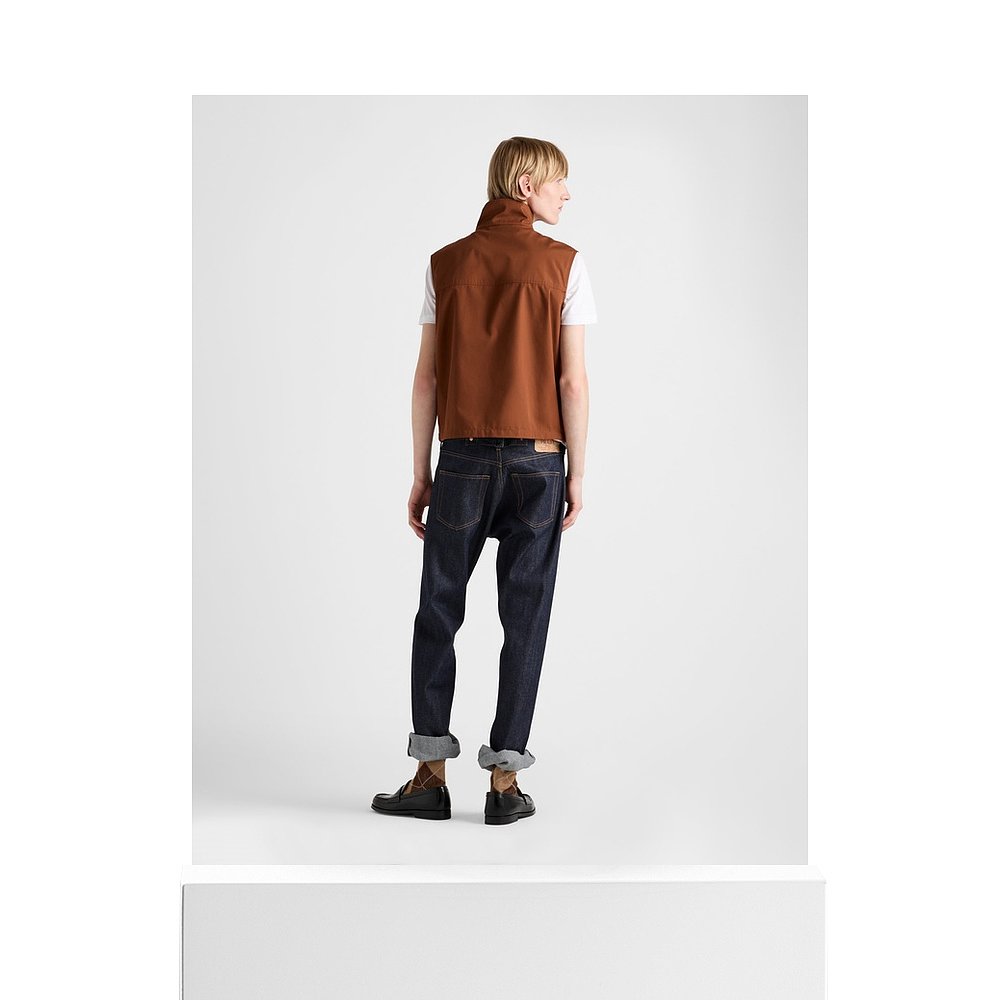 自营欧洲直邮Prada普拉达 男士烟草棕聚酯纤维字母标识马甲棉马甲 - 图3