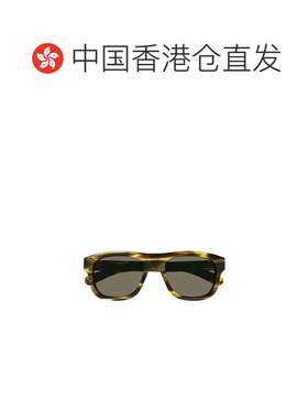 1h可退 香港直邮Gucci 古驰 男士 几何框太阳镜 GG1509S brown棕