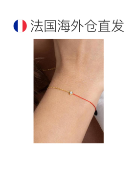 Redline 巴黎小红绳 Pure圆形钻石半绳半链手链礼物手绳殷桃配饰