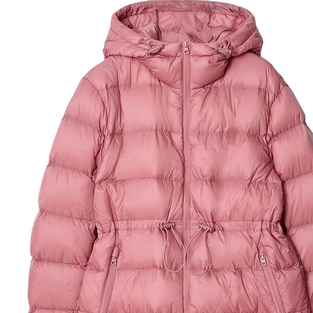 自营欧洲直邮Burberry/博柏丽 女士粉色锦纶绗缝徽标拉链连帽羽绒,淘宝优惠券,粉丝福利购,淘宝优惠卷