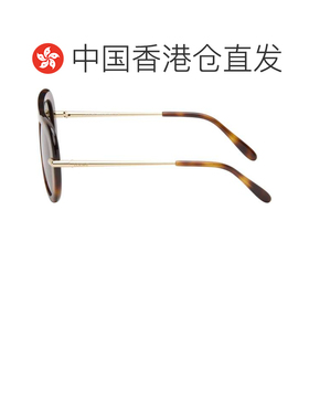 香港直邮LOEWE 罗意威 女士 棕色 Slim 飞行员太阳镜 LW40186I525