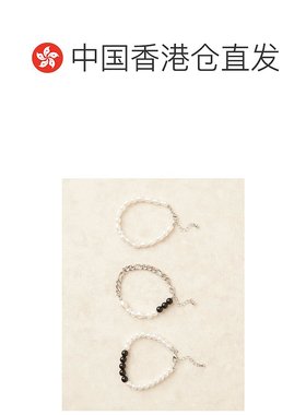 1h可退 香港直邮ASOS 男士 festival 设计混合链条珠饰手链(三件)