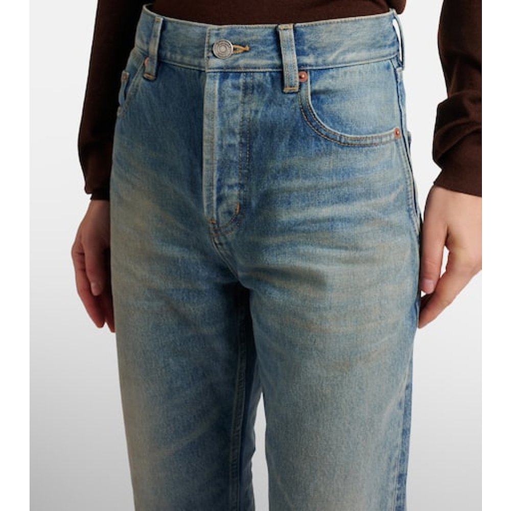 1h可退 香港直邮Saint Laurent 圣罗兰 女士 '90s 短款修身牛仔裤,淘宝优惠券,粉丝福利购,淘宝优惠卷