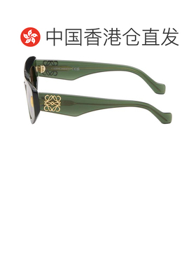 香港直邮LOEWE 罗意威 女士 绿色 Anagram 太阳镜 LW40160I5196ES