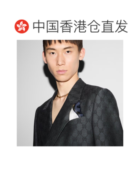 香港直邮Gucci 互扣式双G链带真丝口袋方巾 78626【付后1h可退】