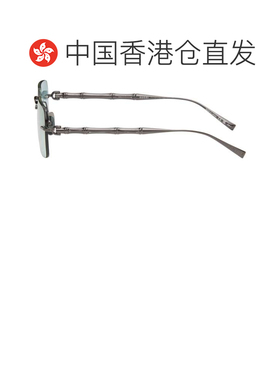 香港直邮Gucci 古驰 男士 黑色 Frameless Rectangular 太阳镜 GG