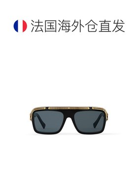 自营欧洲直邮LV路易威登 1.0 Millionaires男士黑色塑料方形太阳