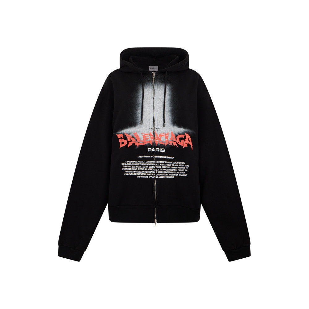 1 hour refundable European direct mail BALENCIAGA men's sweatshirt 850338TUVQ91000 CO black C